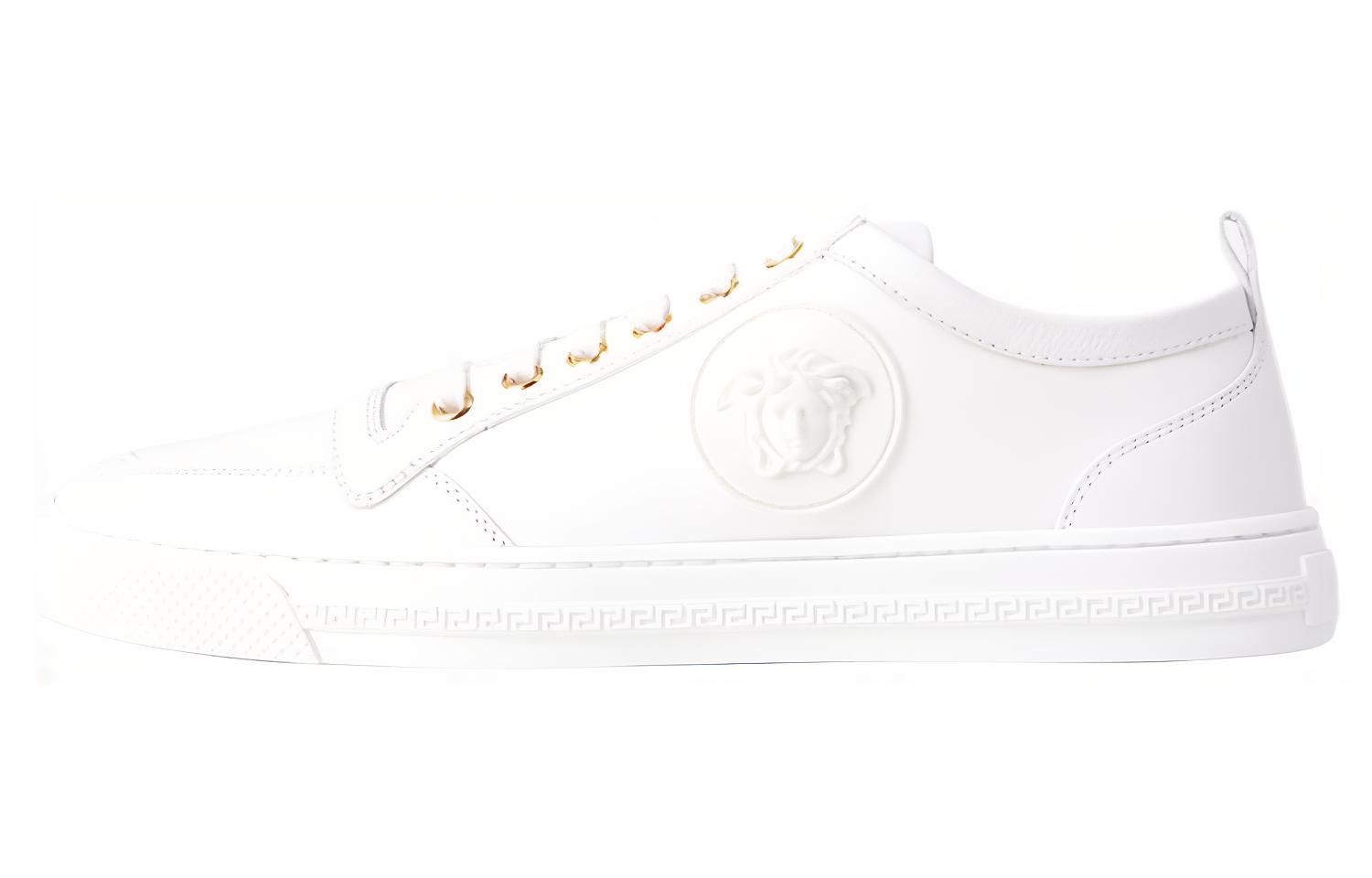 Versace Leather Sneaker White 'Simple CMFT Fashion'