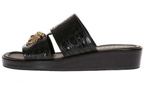 ヴェルサーチ レザーウェッジミュール (ブラック) DSU6211-DVFCG_D41OH Buy ヴェルサーチ レザーウェッジミュール (ブラック) DSU6211-DVFCG_D41OH