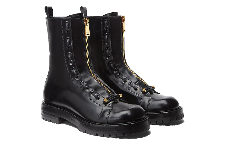 Versace Leather Zip 'Fashion Ankle Boot Black' 圖 4