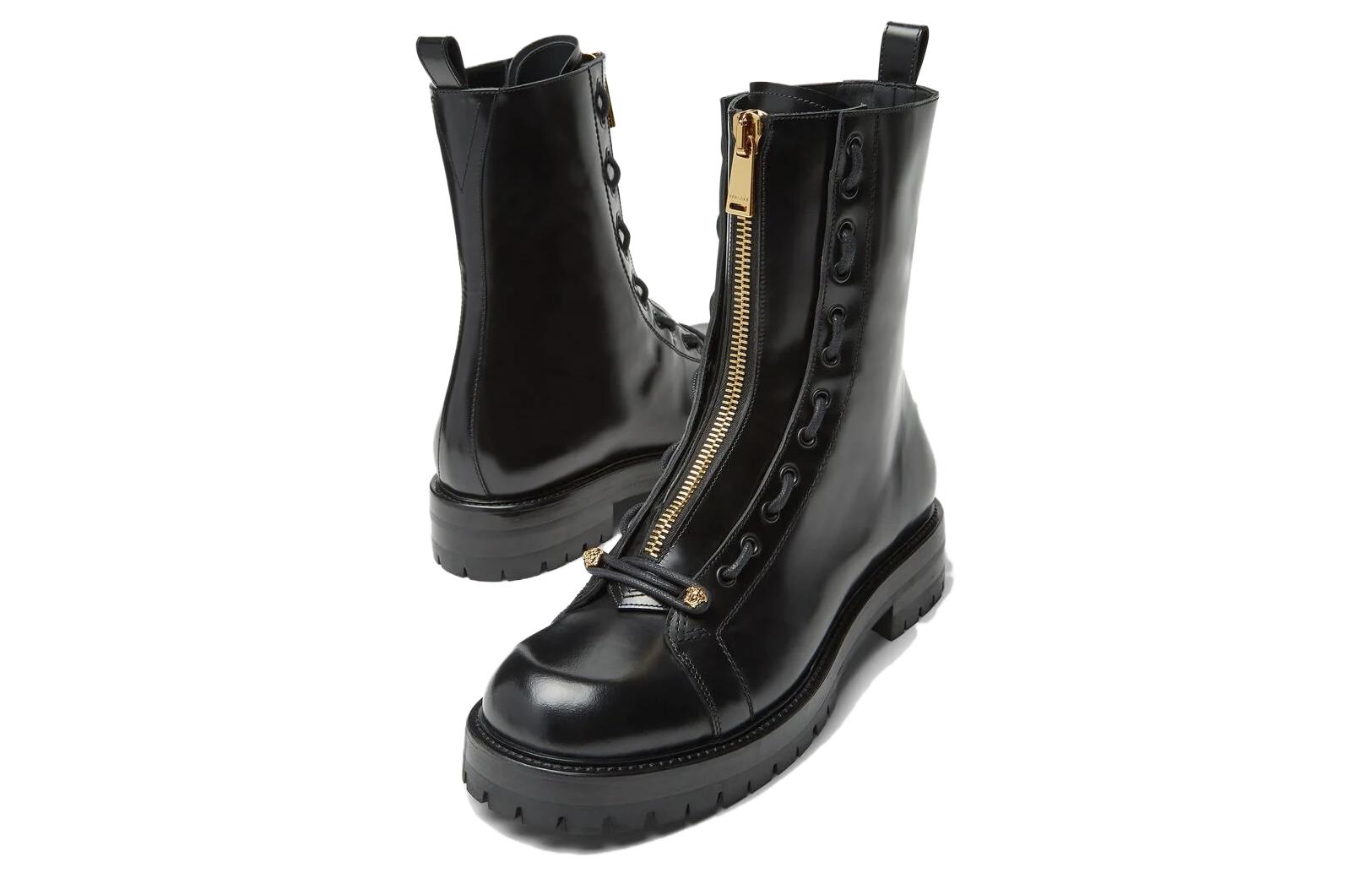 Versace Leather Zip 'Fashion Ankle Boot Black' 圖 5