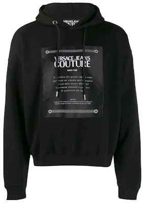VERSACE Letter Print Hoodie Black Long Sleeve Sweatshirt B7GUA7F2-0216-899 Buy VERSACE Letter Print Hoodie Black Long Sleeve Sweatshirt B7GUA7F2-0216-899