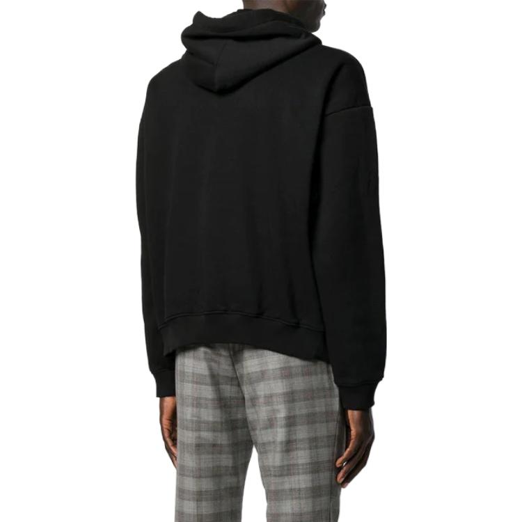 VERSACE Letter Print Hoodie Black  Long Sleeve Sweatshirt B7GUA7F2-0216-899 圖 5