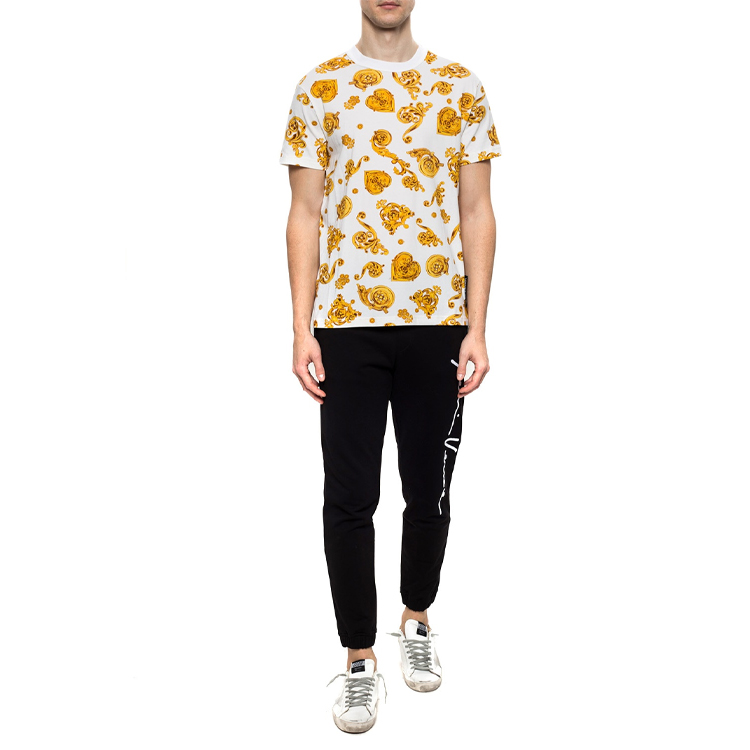 Lookbook 范思哲字母印花宽松针织休闲裤 A86021-A231242-A1008