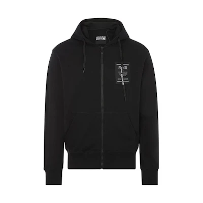 Versace Letter Print Sweatshirt Black EB7GZA7KO-E30328