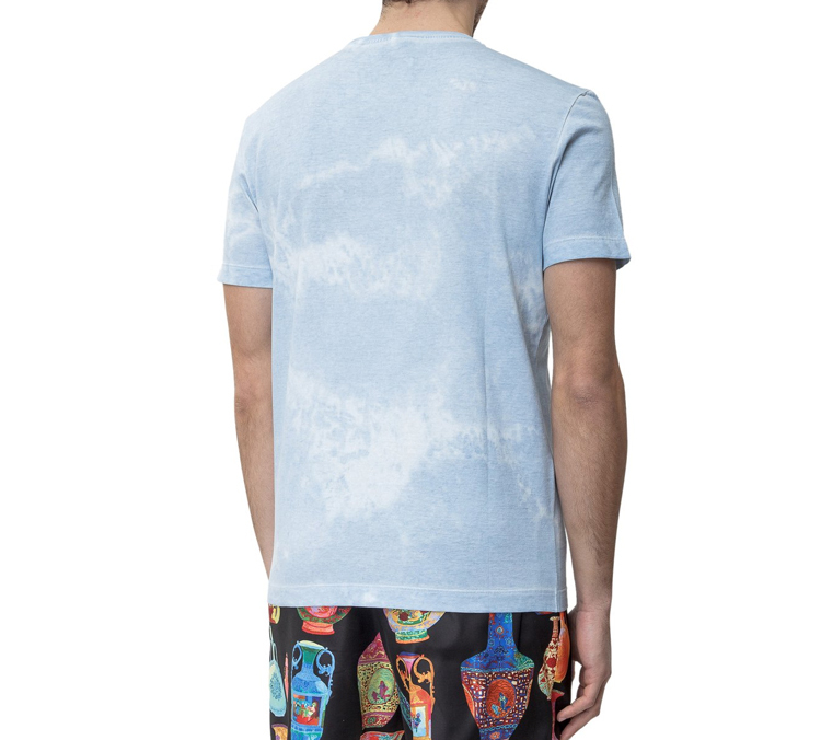 VERSACE Light Blue Medusa Embroidered Logo T-Shirt A85160-A228806-A2471 圖 5