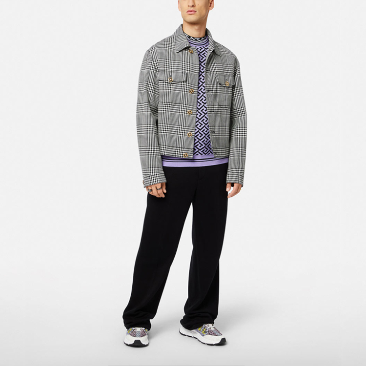 VERSACE Light Purple Printed Wool Knit Pullover Sweater. 1003883-1A02469-5L160 圖 3