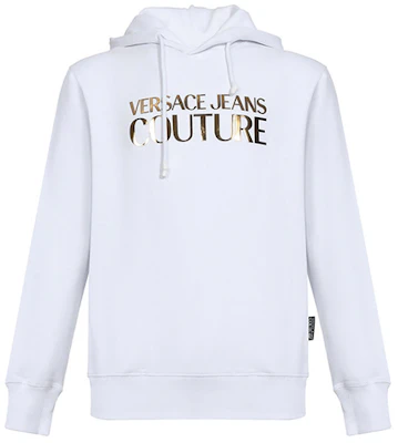 Versace Logo Cotton Hoodie White - Loose Fit Sweatshirt B7GVA7EC-30310-K41 Buy Versace Logo Cotton Hoodie White - Loose Fit Sweatshirt B7GVA7EC-30310-K41