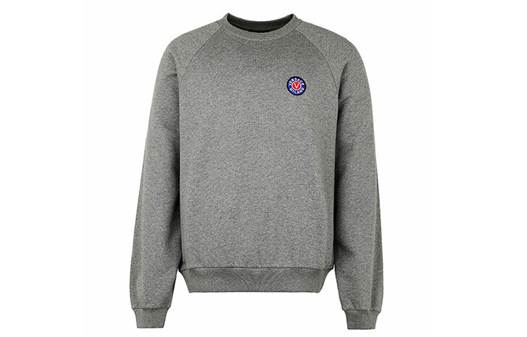 Versace Logo Crewneck Pullover Long Sleeve Sweatshirt Gray AGU13003-AC00340-A811