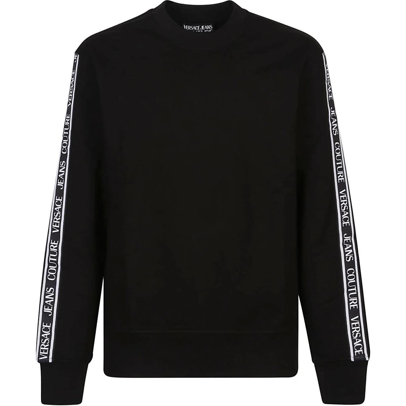 Versace Logo Crewneck Pullover Sweatshirt Black 76GAIC05-CF00C-899