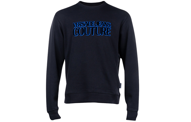 Versace Logo Crewneck Sweatshirt Black B7GUB7TJ-30282-899