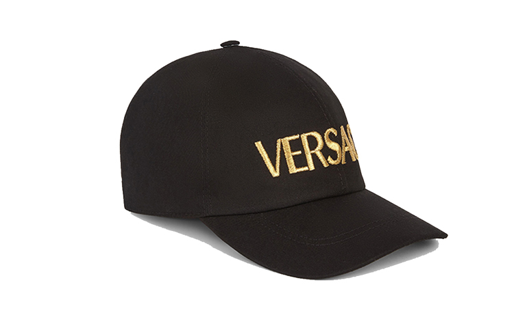 Versace Logo Embroidered Black Baseball Cap. ICAP006-A234764-A4007