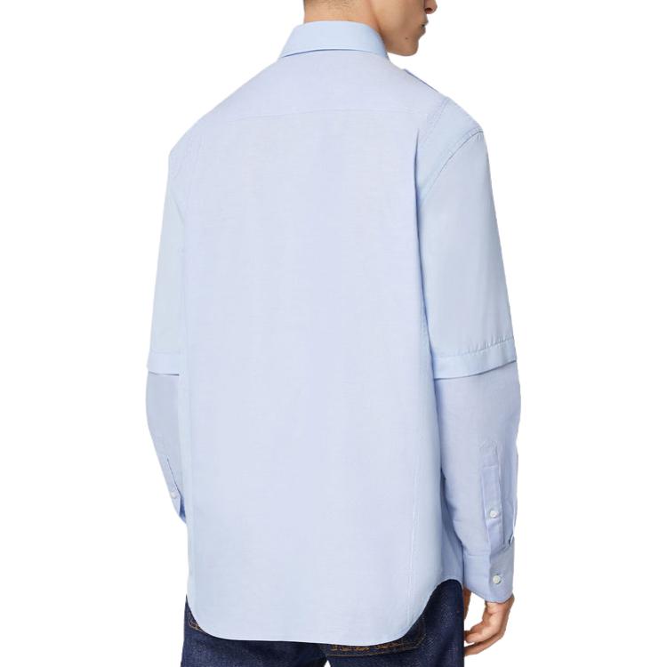 Shop Camisa de Manga Larga de Popelina de Algodón Bordada con Logo VERSACE 1000875-1A00630-1V150