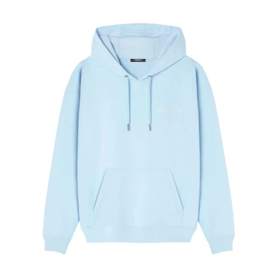 Versace Logo Embroidered Light Blue Hoodie 1013979-1A10710-1VD60