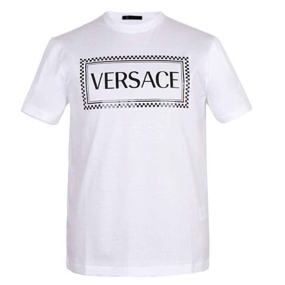 VERSACE Logo Graphic Crewneck T-shirt White A81548-A201952-A001