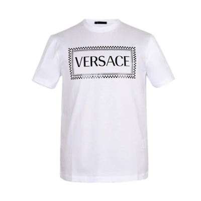 VERSACE Logo Graphic Crewneck T-shirt White A81548-A201952-A001
