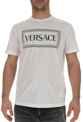 范思哲 白色标志图案圆领T恤 A81548-A201952-A001 Shop 范思哲 白色标志图案圆领T恤 A81548-A201952-A001