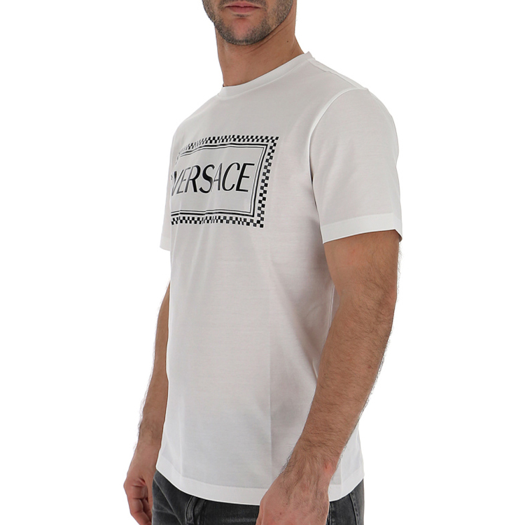 Purchase 范思哲 白色标志图案圆领T恤 A81548-A201952-A001