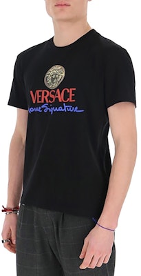 VERSACE Logo Graphic Short Sleeve T-Shirt Black A85989-A228806-A1690 Purchase VERSACE Logo Graphic Short Sleeve T-Shirt Black A85989-A228806-A1690