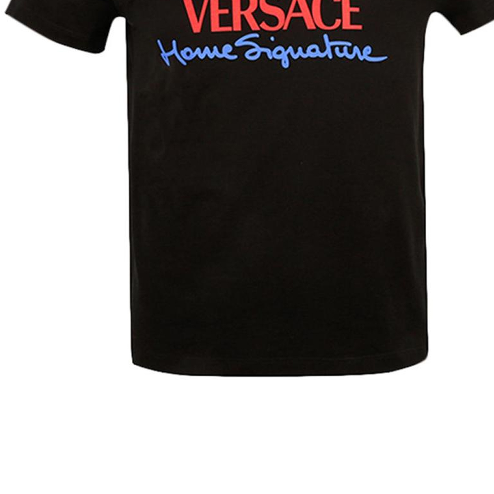 Sizing VERSACE Logo Graphic Short Sleeve T-Shirt Black A85989-A228806-A1690