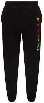 VERSACE 标志心形刺绣针织休闲裤 黑色 A83122-A228146-A008 Order VERSACE 标志心形刺绣针织休闲裤 黑色 A83122-A228146-A008