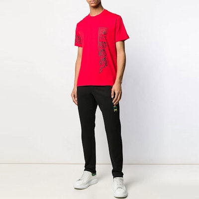 VERSACE 标志心形刺绣针织休闲裤 黑色 A83122-A228146-A008 Lookbook VERSACE 标志心形刺绣针织休闲裤 黑色 A83122-A228146-A008