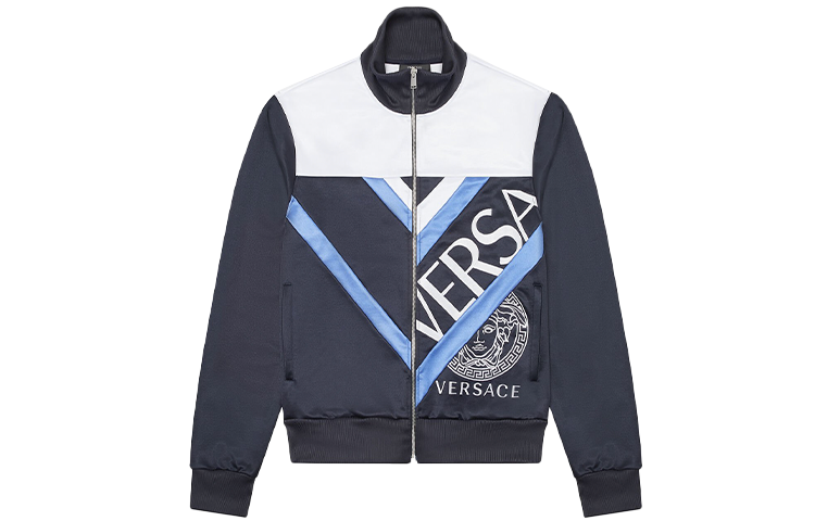 Versace Logo Letter Patchwork Jacket Men’s Multicolor 1001423-1A01057-6U300