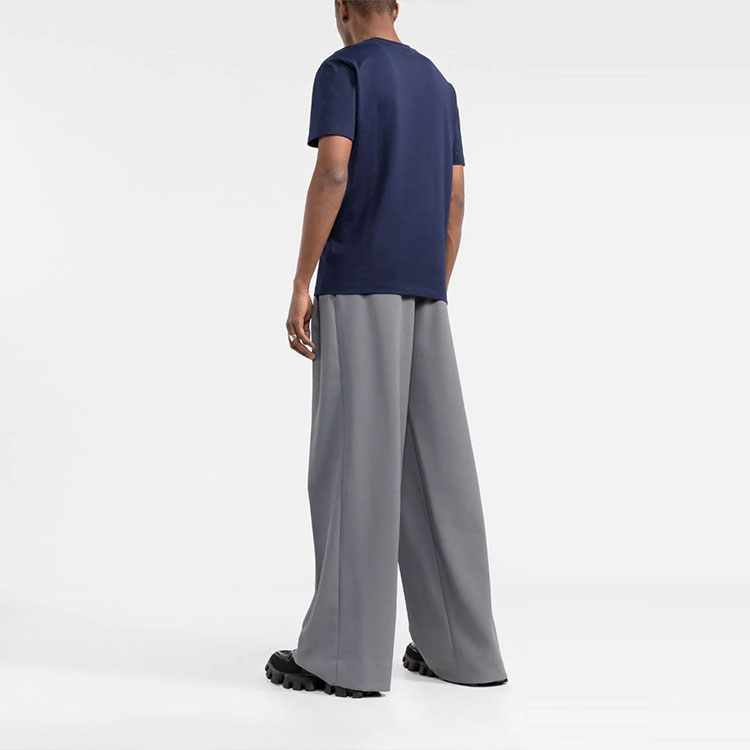 VERSACE Logo Letter Print Blue Crew Neck  T-Shirt 10042071-A03047-1U830 圖 4