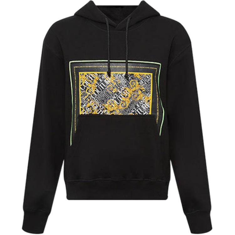 Versace Logo Letter Print Sweatshirt Black B7GZA7ED-30310-K42