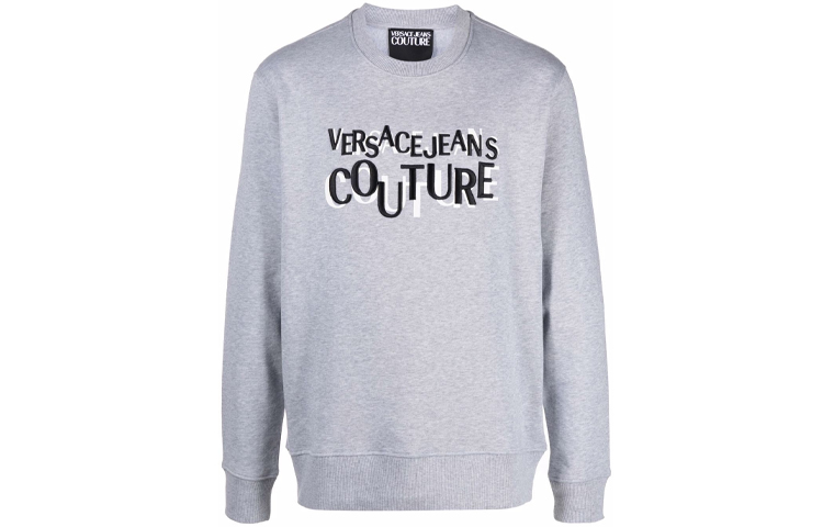 Versace Logo Lettering Crewneck Sweatshirt Grey 71GAIT06-CF00O-802