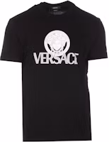 Order Camiseta Negra de Hombre VERSACE Logo Print de Manga Corta y Cuello Redondo. 1011504-1A08375-1B000