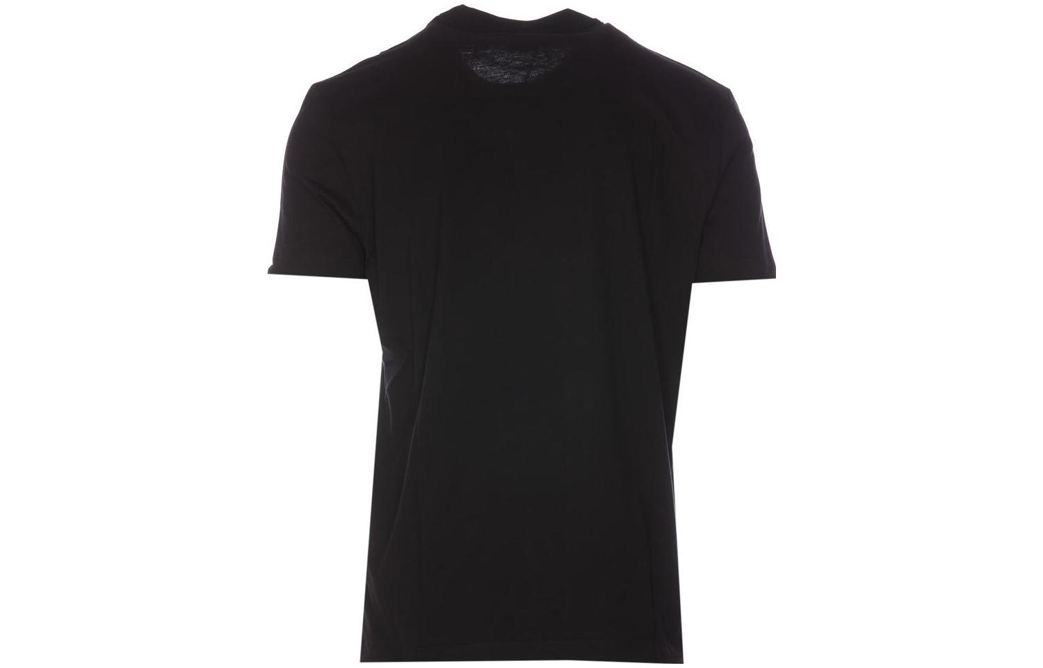 VERSACE Logo Print Black Crewneck Short Sleeve T-Shirt for Men 1011504-1A08375-1B000 圖 3