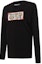 Shop ヴェルサーチ ロゴプリント ブラック 長袖 クルーネック Tシャツ B3GUA7TU-30171-899