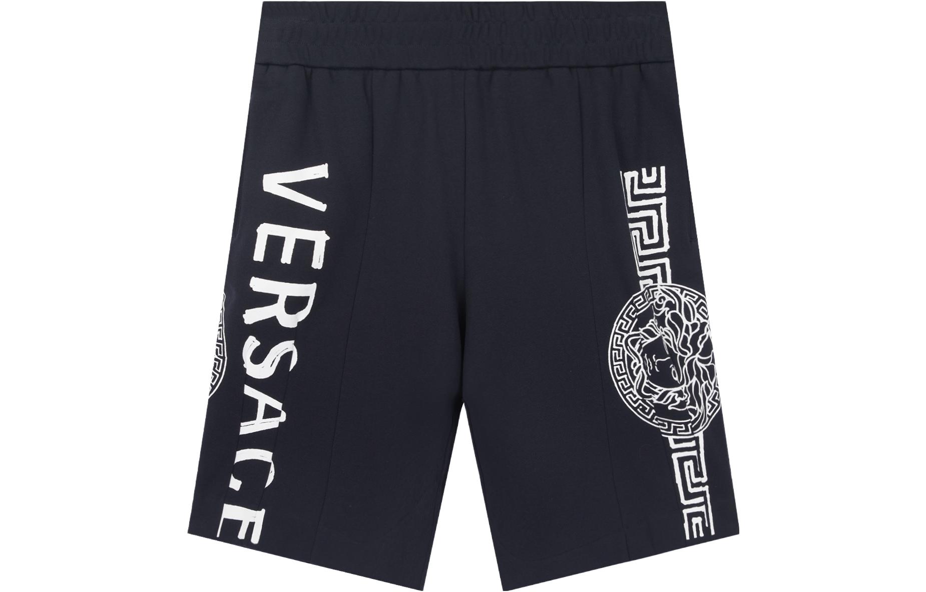 Order VERSACE 男款藍色直筒休閒短褲 印花設計 A89003-A232781-1U040