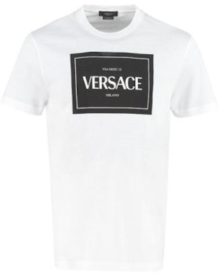 VERSACE 經典Logo印花白色圓領T恤 A89296-A228806-A1001 Buy VERSACE 經典Logo印花白色圓領T恤 A89296-A228806-A1001