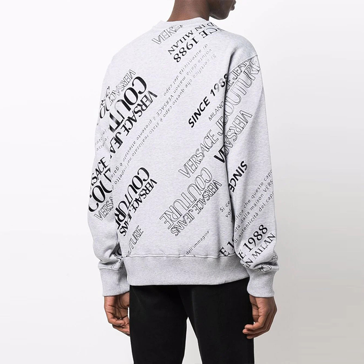 VERSACE Logo Print Crewneck Long Sleeve Sweatshirt Grey 71GAIT-14CF00-T802 圖 5
