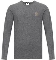 VERSACE Logo Print Grey Long Sleeve T-Shirt for Men AUU01007-A232741-A1738 VERSACE Logo Print Grey Long Sleeve T-Shirt for Men AUU01007-A232741-A1738