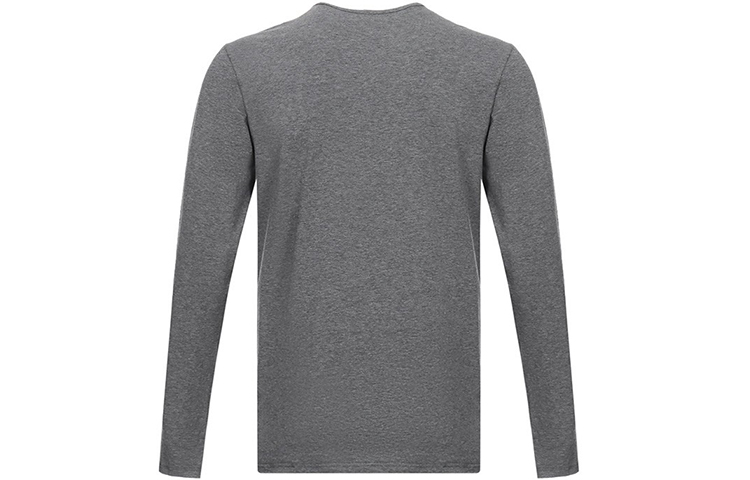 Lookbook ヴェルサーチ ロゴプリント 長袖グレーTシャツ メンズ用 AUU01007-A232741-A1738