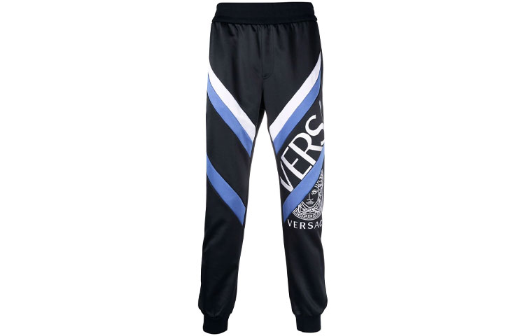 VERSACE Logo Print Joggers Black 10014251-A010576-U300