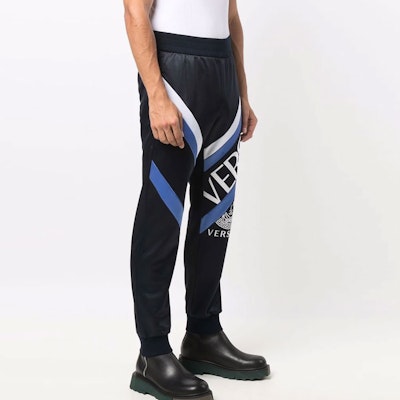 VERSACE Logo Print Joggers Black 10014251-A010576-U300 Purchase VERSACE Logo Print Joggers Black 10014251-A010576-U300