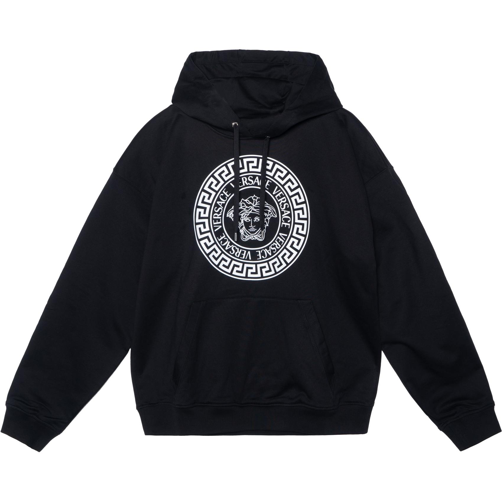 VERSACE Logo Print Pullover Sweatshirt Black 10014191A01052-1B000 圖 2