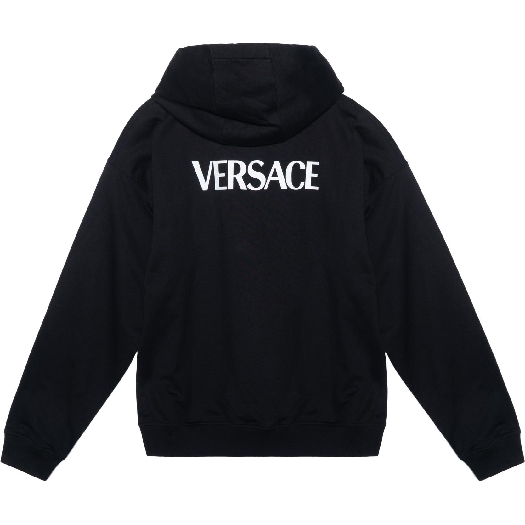 VERSACE Logo Print Pullover Sweatshirt Black 10014191A01052-1B000 圖 3