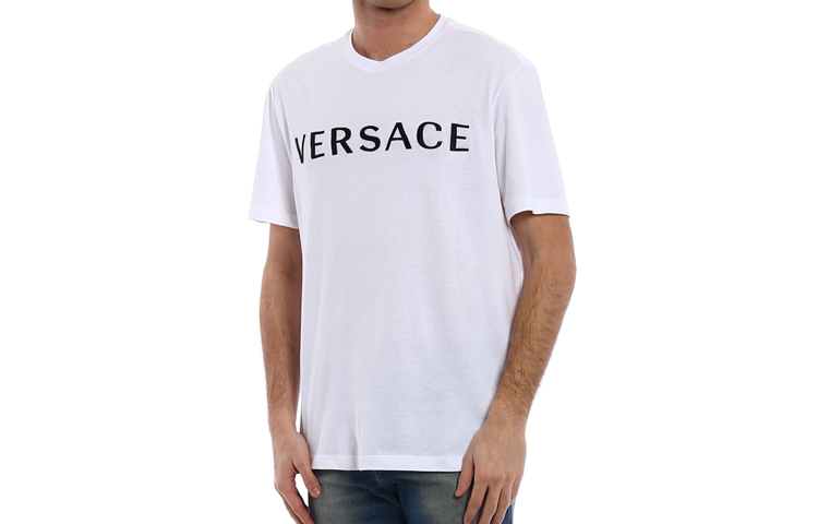 Lookbook 范思哲男士短袖印花LOGO T恤 A78965-A224620-A911