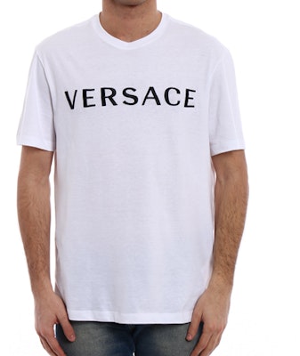 范思哲男士短袖印花LOGO T恤 A78965-A224620-A911 Purchase 范思哲男士短袖印花LOGO T恤 A78965-A224620-A911