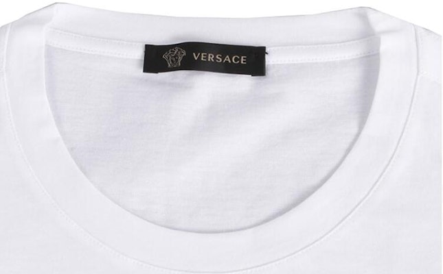 范思哲男士短袖印花LOGO T恤 A78965-A224620-A911 Sizing 范思哲男士短袖印花LOGO T恤 A78965-A224620-A911