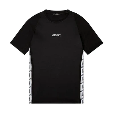 VERSACE Logo Print Short Sleeve T-Shirt Men’s Black 1004120-1A01752-1B000