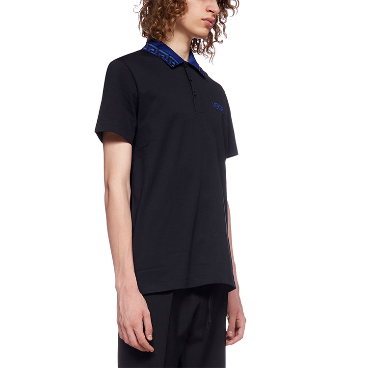 Purchase VERSACE Logo Print Slim Fit Polo Shirt Black 10025451-A01875-1U610