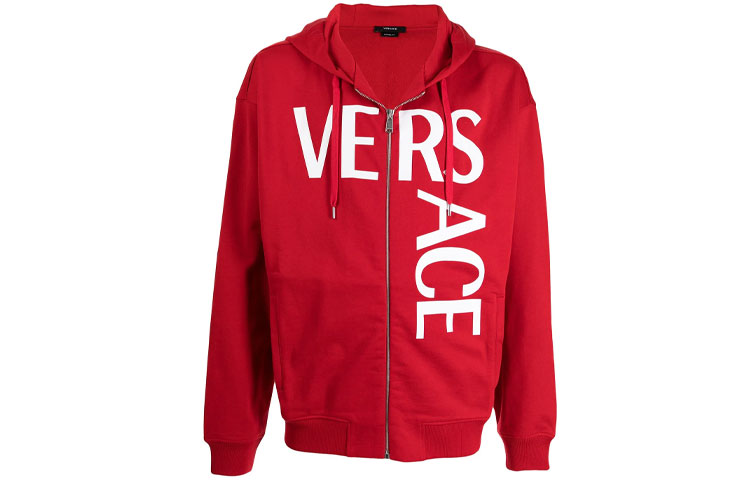 Order Versace 紅色拉鍊連帽外套 經典Logo印花 1001083-1A00719-1R230