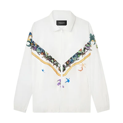 Versace Long-Sleeve Printed Jacket with Lapel Collar A89028-1F00977-5W030