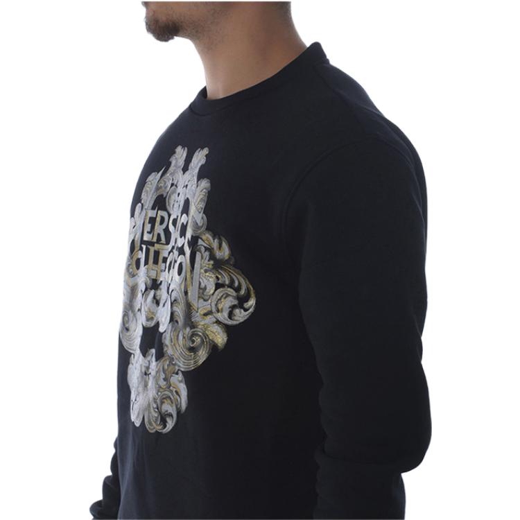 VERSACE Loose Fit Crew Neck Letter Print  T-Shirt Black V800811B-VJ00400-V1008 圖 6