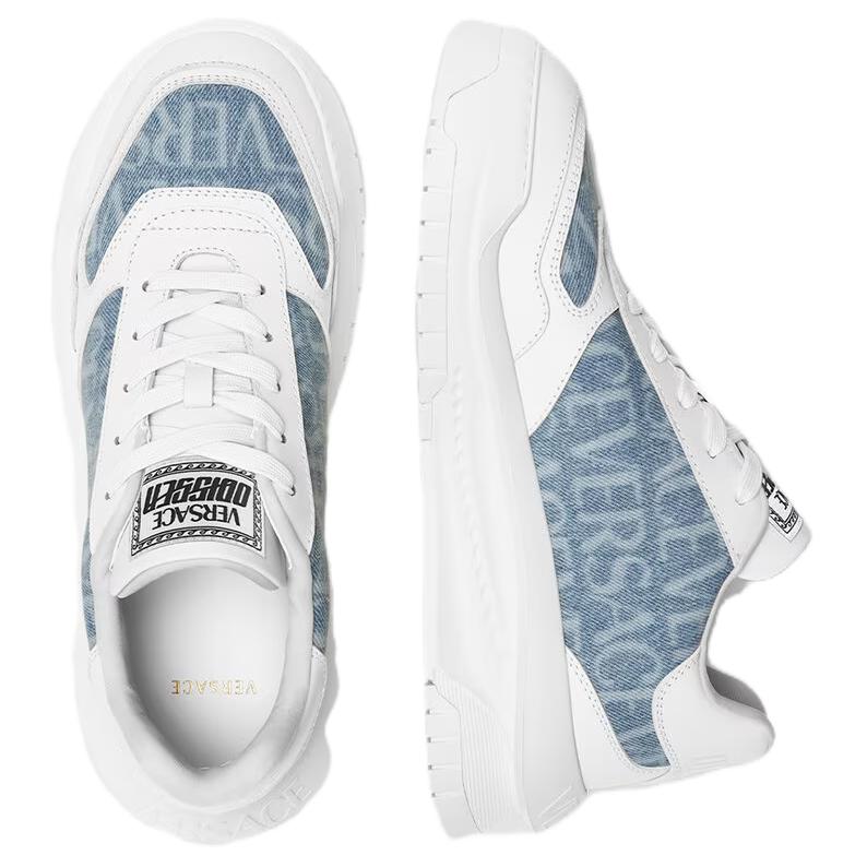 Versace Low-Top Thick Sole 'White Blue' 圖 5